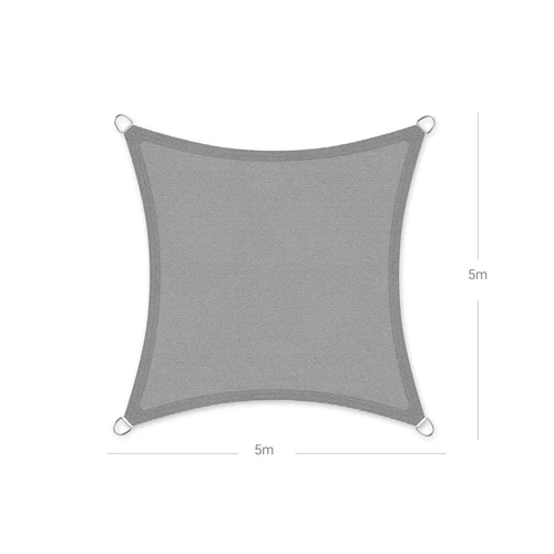 Stambių matmenų 5x5 m saulės burė su 4 tvirtinimo virvėmis