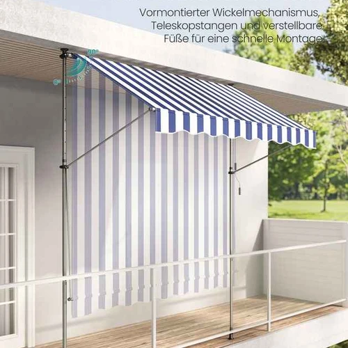 Markizė SONGMICS, spaustuko tipo, 250 × 120 cm - Lauko skėčiai