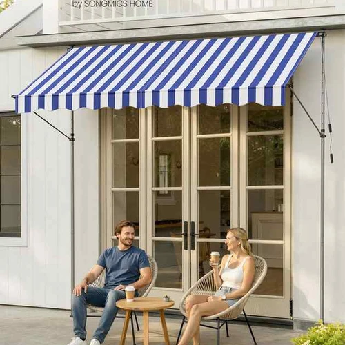 Markizė SONGMICS, spaustuko tipo, 300 × 120 cm - Lauko skėčiai