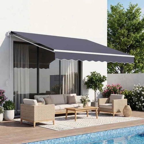 Markizė VEVOR RA250200-N, rankinė, Pilka, 250 × 200 × 25 cm