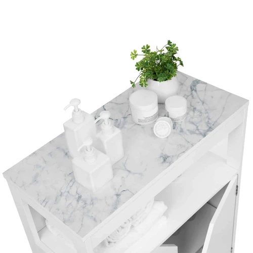 Balta E1 klasės MDF spintelė 60x30x80 cm