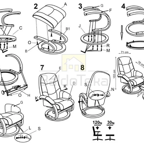 Juodas MATADOR fotelis su masažu, šildymu ir pufu – 120 kg apkrova!