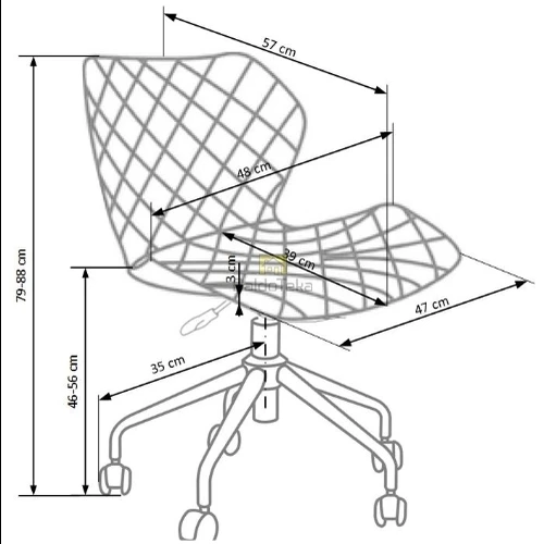 Gobeleno kėdė su moderniu dizainu ir ergonomiška forma