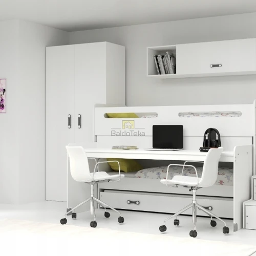 Patogus vaikų kambario komplektas su grotelėmis ir rašomuoju stalu