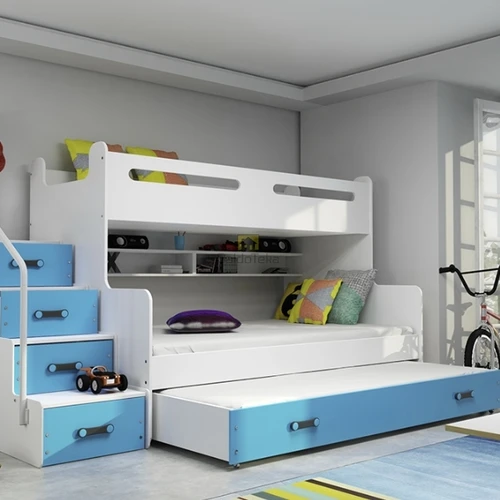 Laiptai su spintelėmis ir ištraukiama lova