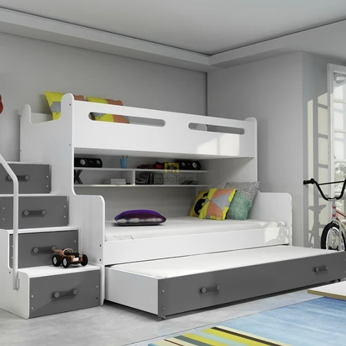 MDF/LMDP lova balta/grafit