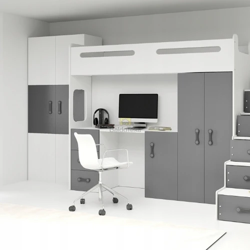 MDF/LMDP balta/grafit spalva