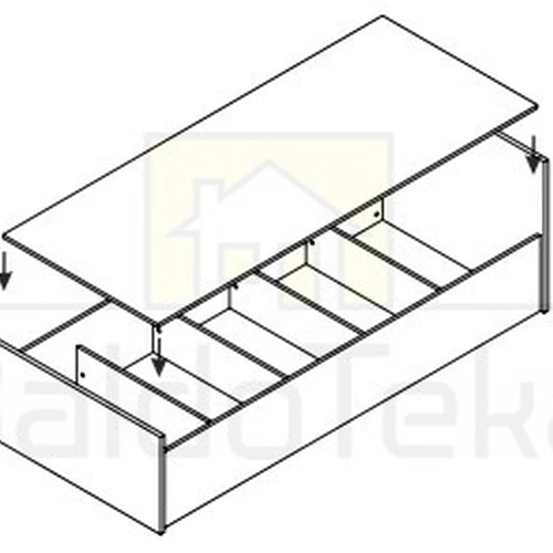 Stilinga MAXIMUS lova su plokšte, be čiužinio