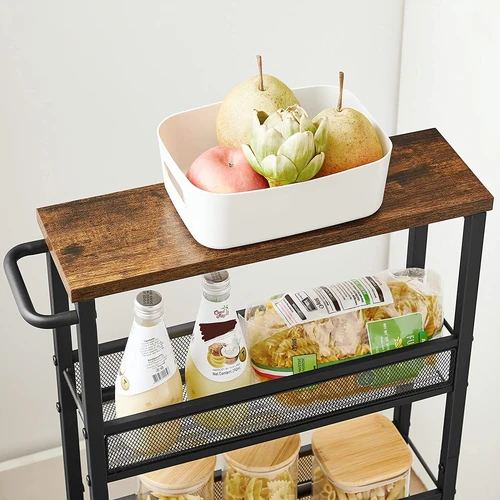 Modernus vintažinis vežimėlis – puikus virtuvės papildymas