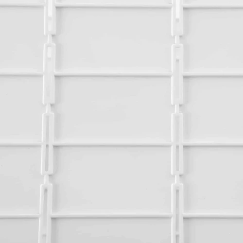 Elegantiškas baltas PP plastiko vežimėlis su 3 lentynomis