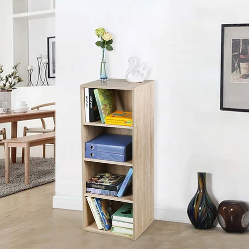 Moderni knygų lentyna su atsarginiu varžtu ir instrukcija