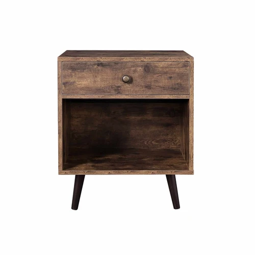 Vintažinis MDF naktinis staliukas su priedų krepšiu