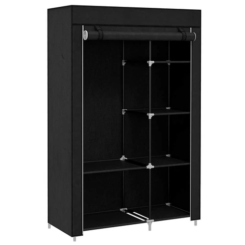 Medžiaginė spinta Homcom 103x43x162,5cm., juodos spalvos