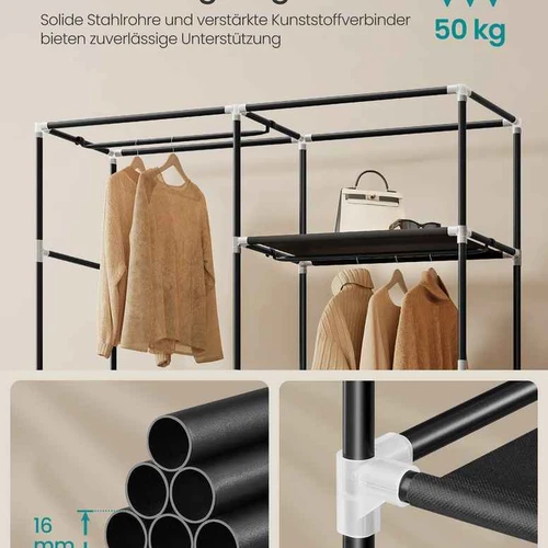 Medžiaginė spinta SONGMICS RYG010, 3 pakabinami skyriai, 127 × 180 × 45 cm - Spintos, spintelės