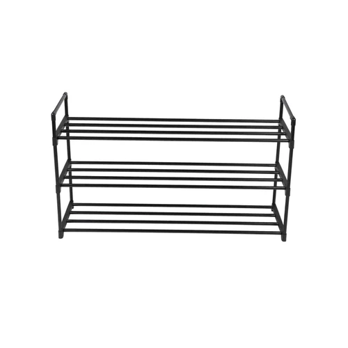 Juoda batų laikykla iš metalo ir plastiko