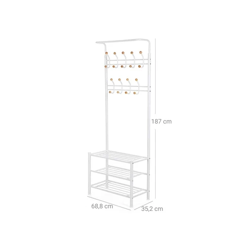 Siaura drabužių spinta su papildoma laikymo vieta