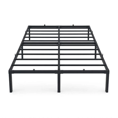 Metalinė sulankstoma lova, juodos spalvos, 140 × 190 × 35 cm - Lovos