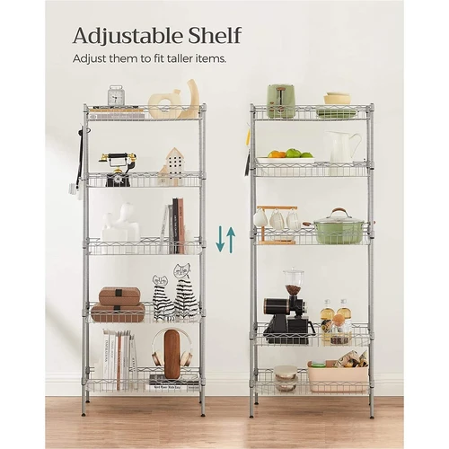 Patvari plieninė lentyna su 20 kg apkrova kiekvienam lygiui