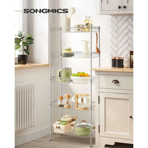 Tvirtas 5 lygių lentynų komplektas, 60x30x150 cm