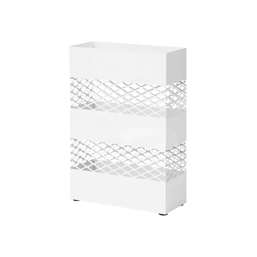 Metalinis stovas skėčiams 28 x 12 x 41 cm., baltos spalvos