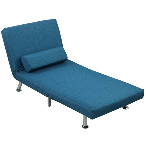 Miegamasis fotelis, su miegojimo funkcija, Mėlynas, 75 × 70 × 75 cm