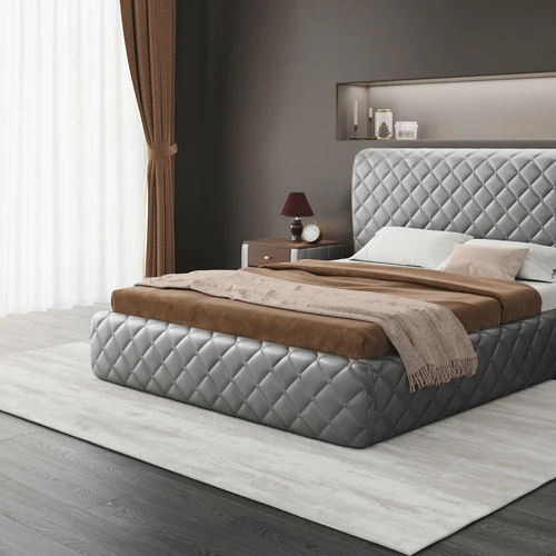 Ergonominė lova su galvūgalio sienele ir patogiu pakėlimu