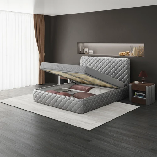 Elegantiška 160x200 lova su funkcionalia patalynės dėže