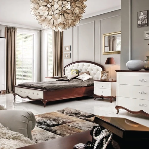 Moderni riešuto milano ir baltos spalvos lova