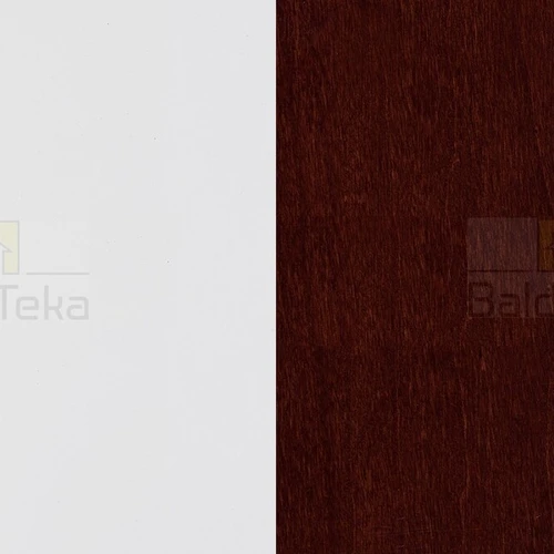 Elegantiškas baltas ir riešuto milano kombinacijos spintos