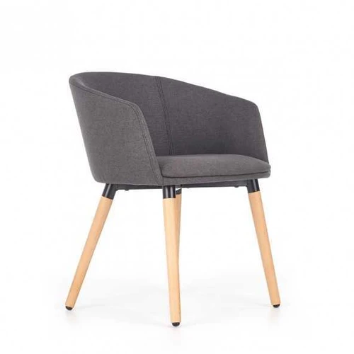 Minkšta kėdė K266, tamsus uosis