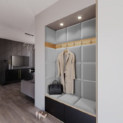 Minkštos sienų plokštės su hidrofobiniu audiniu – puikus interjero akcentas