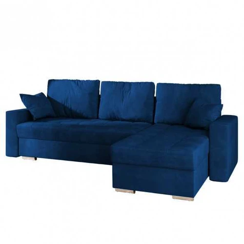 Ergonominė kampinė sofė su pridedamomis pagalvėlėmis ir konteineriu patalynei