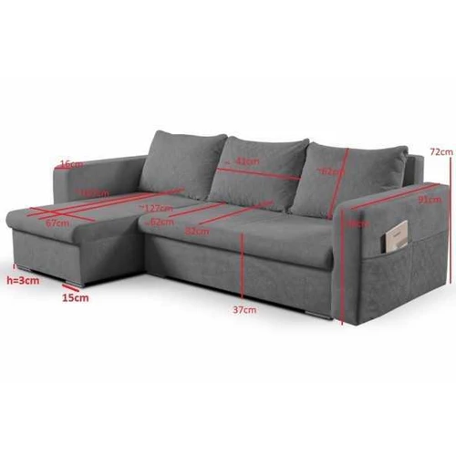 Minkštas kampas ASTI LE su miegojimo funkcija