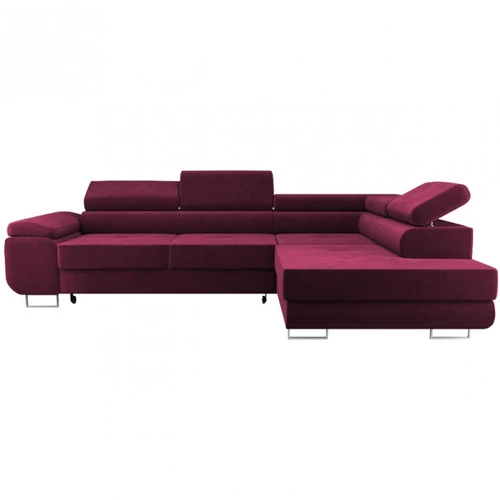 Minkšta kampinė sofa su patalynės konteineriu