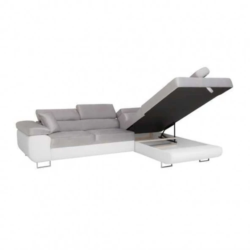 Kampinė sofa iš Magic Velvet 2216 su chromuotomis arba juodomis kojomis