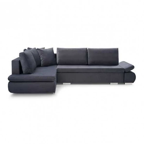 Minkšta kampinė sofa su gofruotomis spyruoklėmis ir pridėtomis pagalvėlėmis