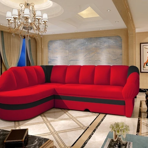 Minkštas kampas BENANO/raudonas