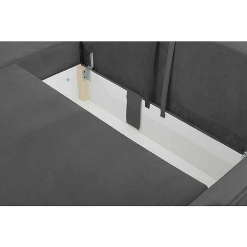 Kampinė sofa su atlošu 57 cm ir universaliu išdėstymu