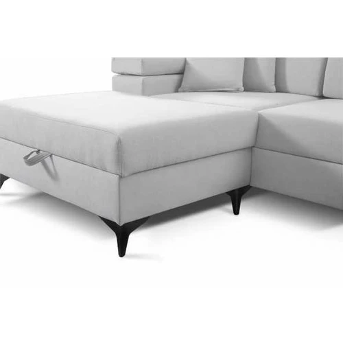 Plati 254 cm kampinė sofa su miego funkcija ir Bonell spyruoklėmis