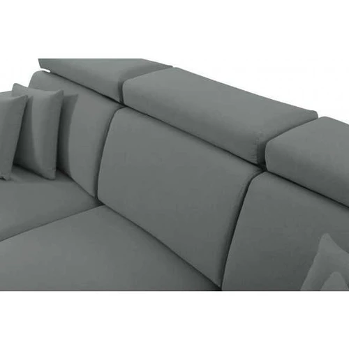 Moderni juodos spalvos sofa su mediniu rėmu ir Caldo 17 audiniu