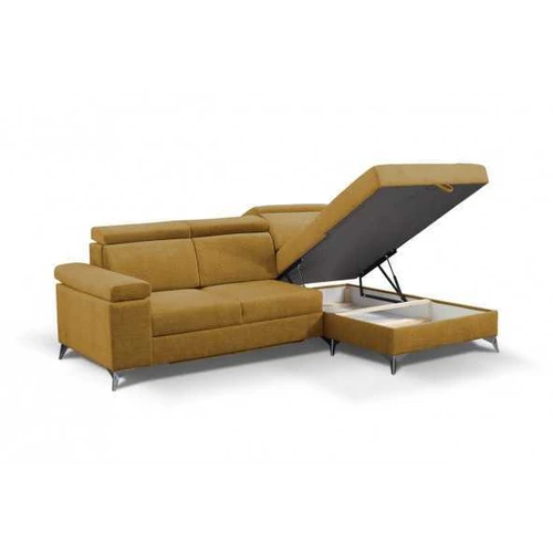 Kampinė sofa „Vogue 9“ audiniu su miego funkcija