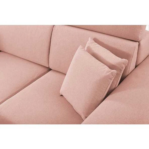 Elegantiška sidabrinėmis kojomis sofa su mediniu rėmu