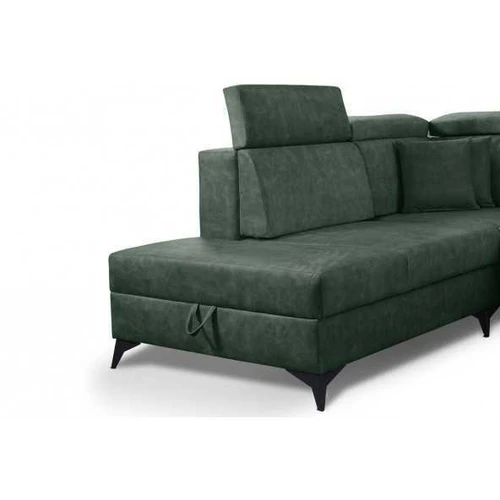 Kampinė sofa su miego funkcija ir reguliuojamais atlošais