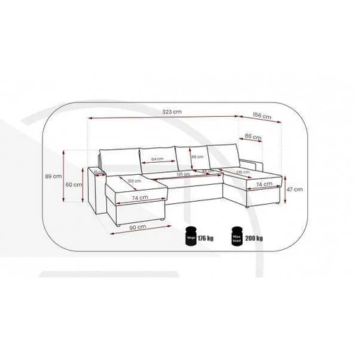 Ekskliuzyvi lova su mediniu rėmu ir LOCA 30 audiniu