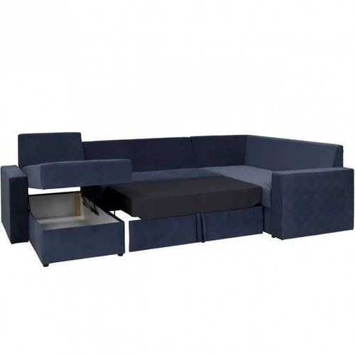 Išskirtinė 3-sekcijų sofa su konteineriu patalynei