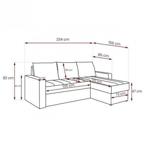 Didelė kampinė sofa su „Bonell“ spyruoklėmis ir T30 putomis