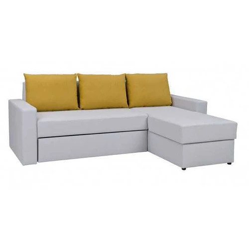 Plati 236 cm kampinė sofa su miego funkcija ir patalynės konteineriu