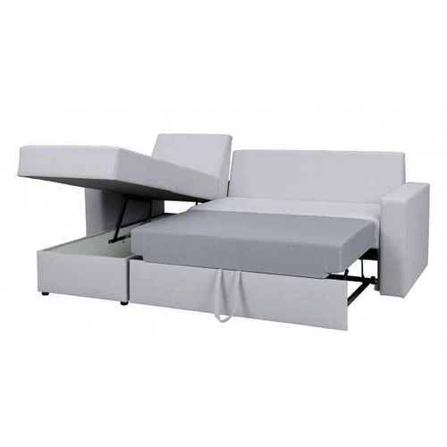 Minkšta kampinė sofa su atlošu ir pagalvėlėmis