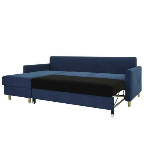Plati 223 cm kampinė sofa su gofruotomis spyruoklėmis