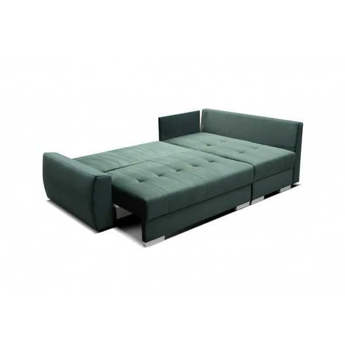 Plati 243 cm kampinė sofa su miego funkcija ir patalynės konteineriu